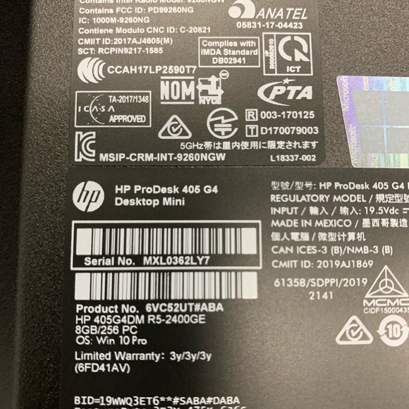 HP ProDesk 405 G4 Mini Desktop Computer - Picture 5 of 5